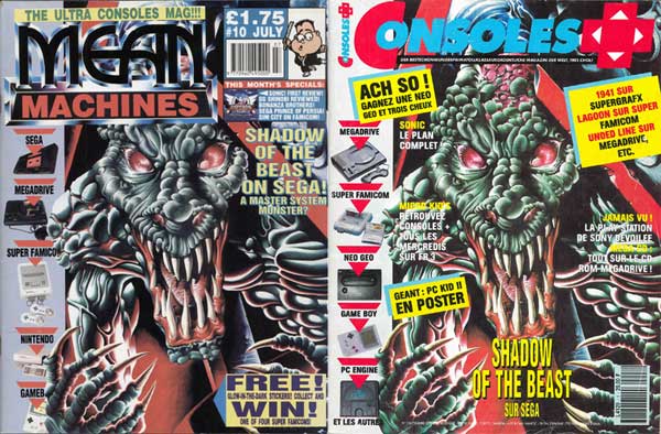 À gauche, Mean Machines #10 et à droite, Consoles + n°1