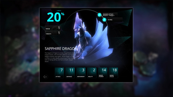 Le Dragon Saphir est la créature la plus puissante du camp de la Loi