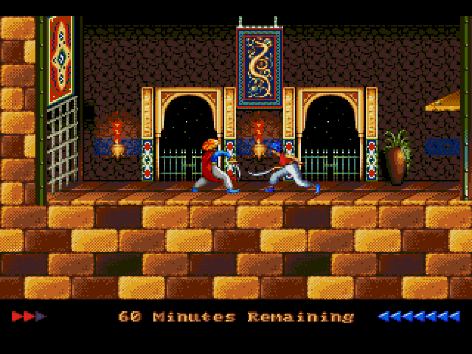 Un combat dans Prince of Persia - Remastered Edition (Mega Drive)