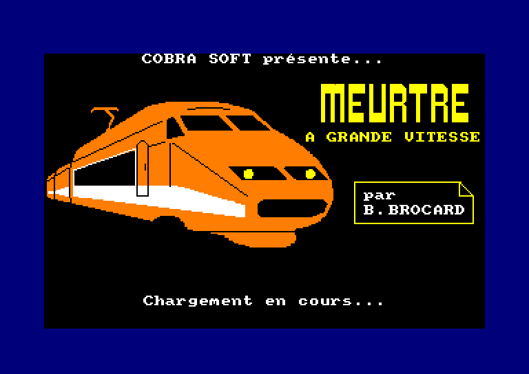 Meurtre à grande vitesse (Amstrad CPC, 1985)
